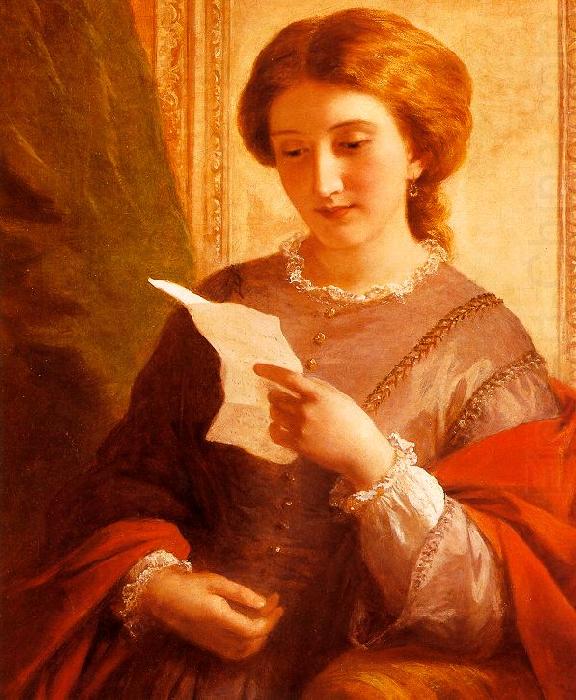 Alfred Chalon Girl Reading a Letter china oil painting image